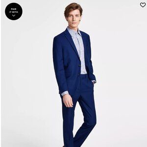 Brand New Kenneth Cole Reaction Men's Ready Flex Slim-Fit Suit Jacket -Blue -38S